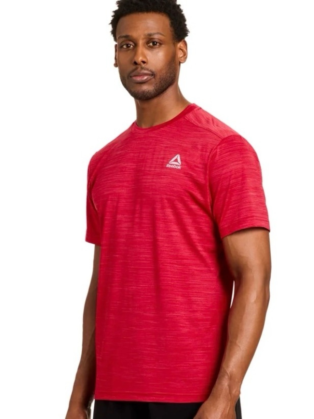 Reebok Red Short-Sleeve Stride Performance Tee